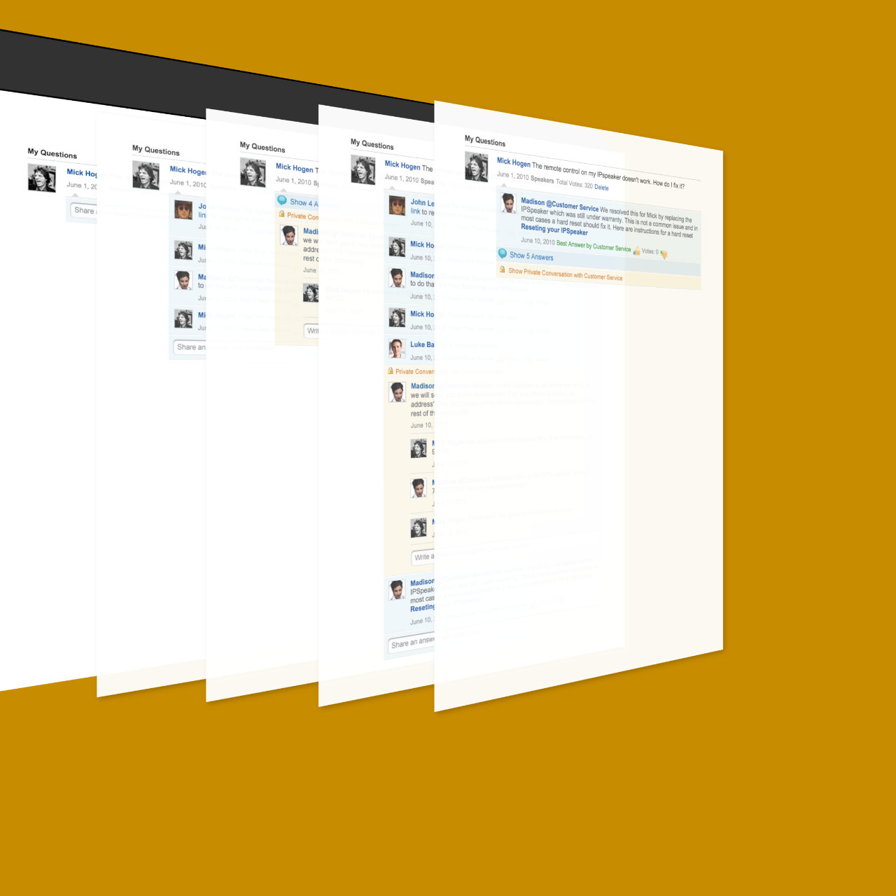 Salesforce.com Answers UX Design Screenshot