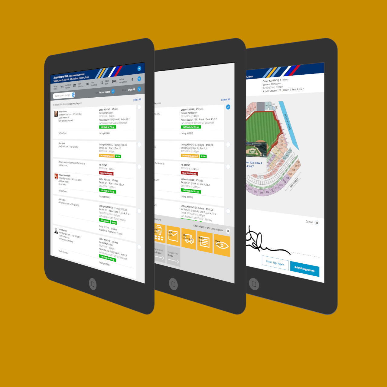 Stubhub UX Field Service UX Design Screenshot