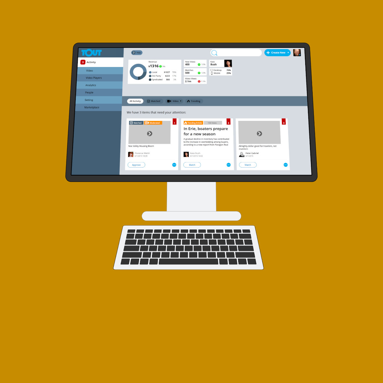 Tout.com UX Design Screenshot