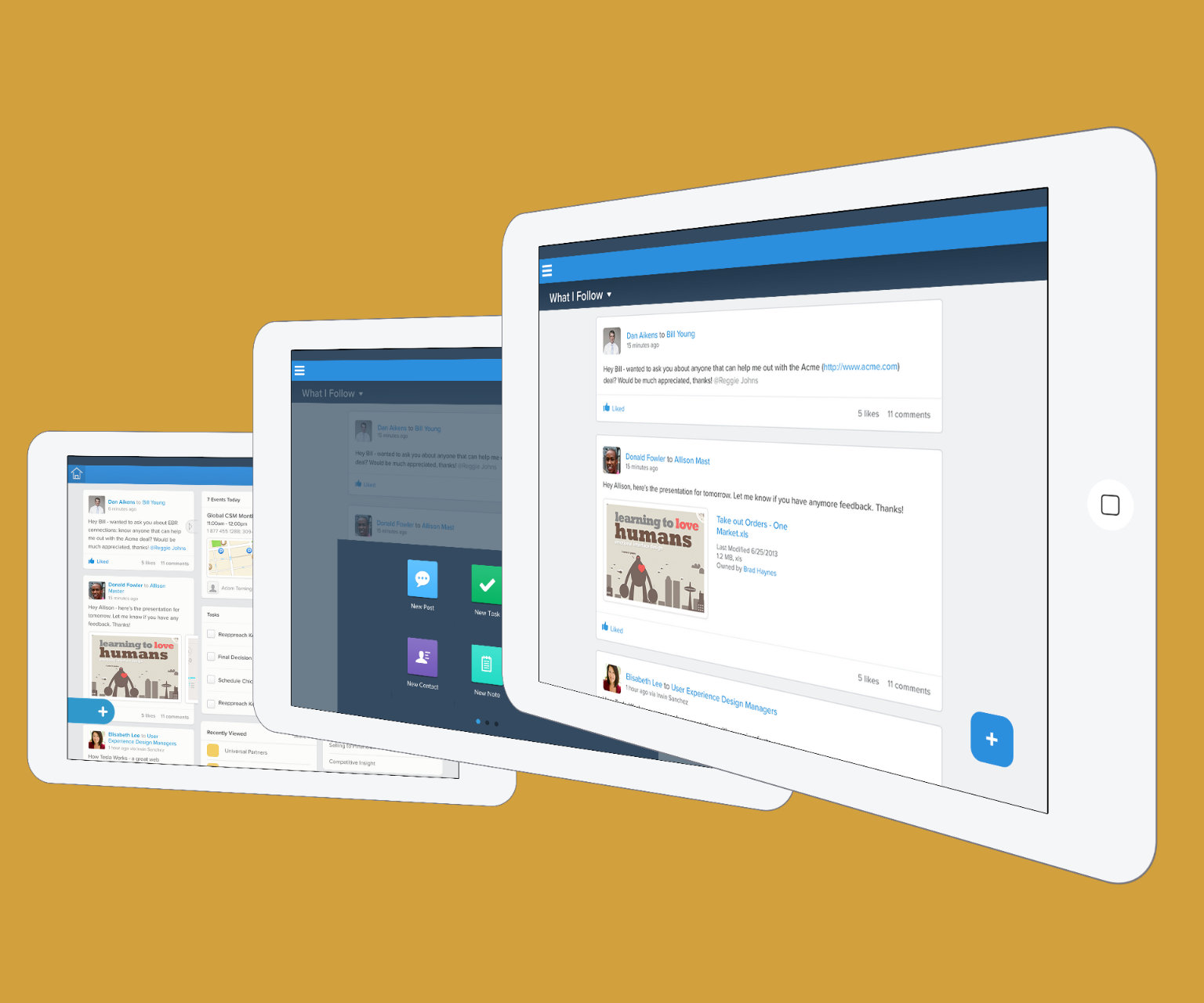 Salesforce 1 Tablet UX Design Screenshot